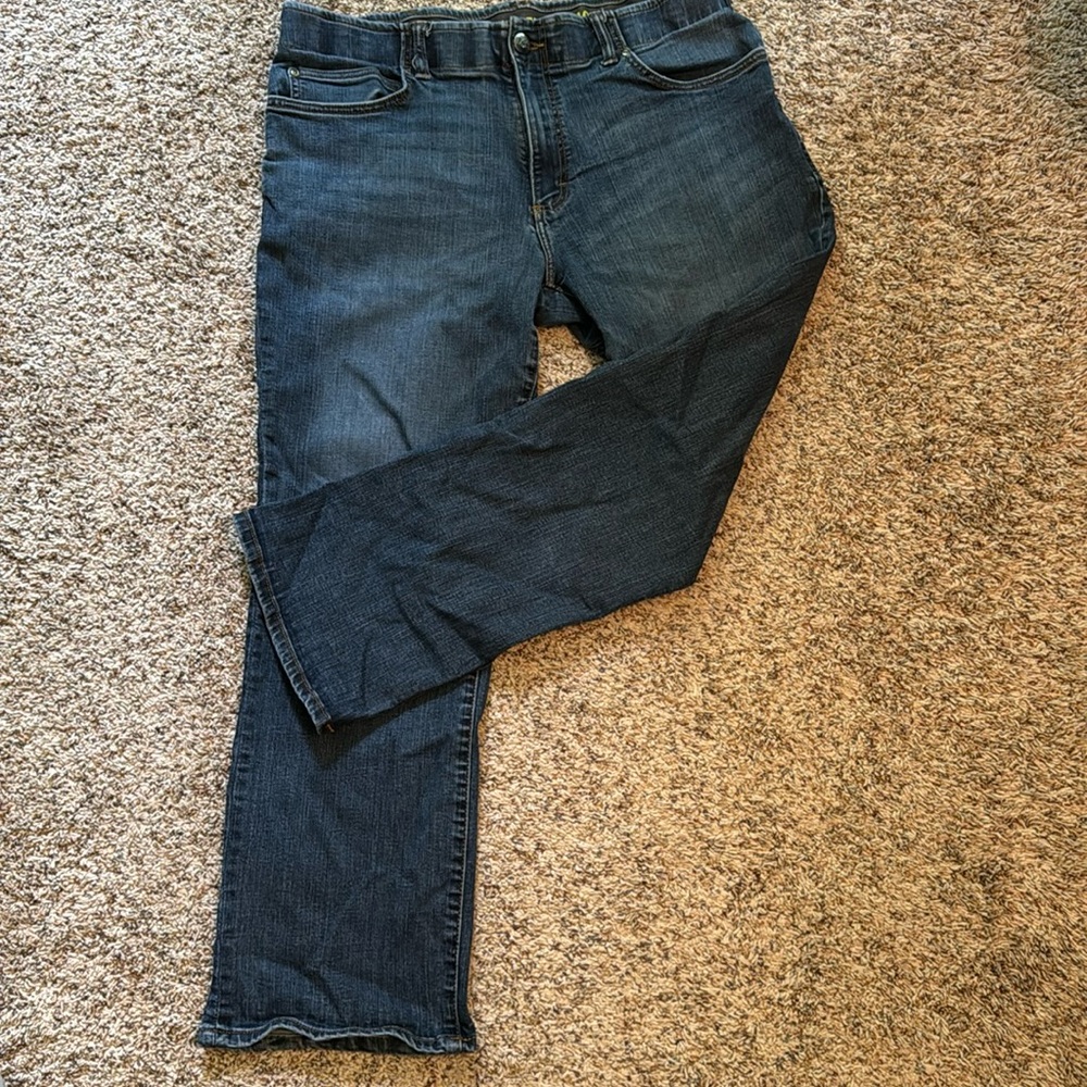 LEE Performance Jeans Mens 38x29 Extreme Motion Regular Fit Straight Leg, dark